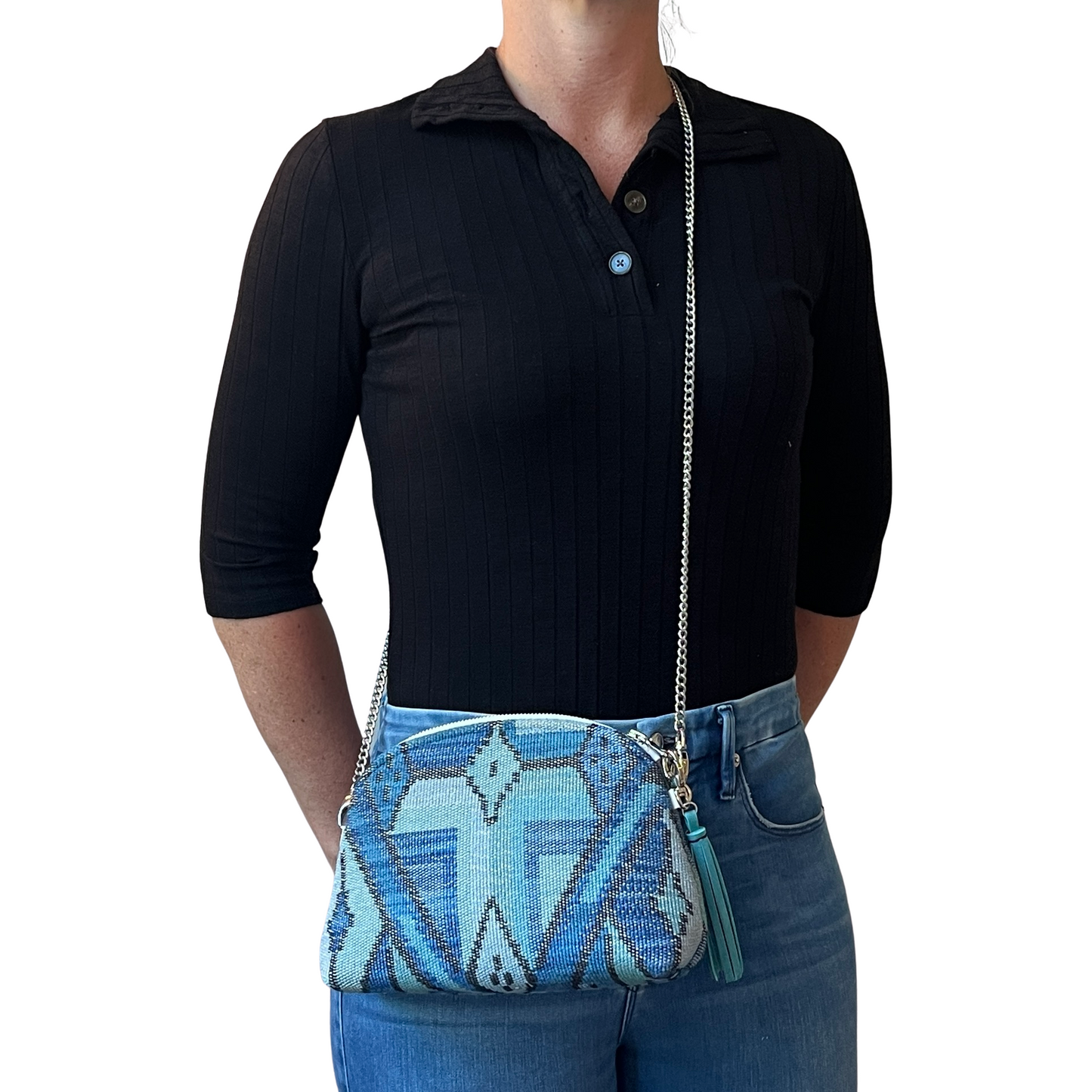 Blue Aztec Purse