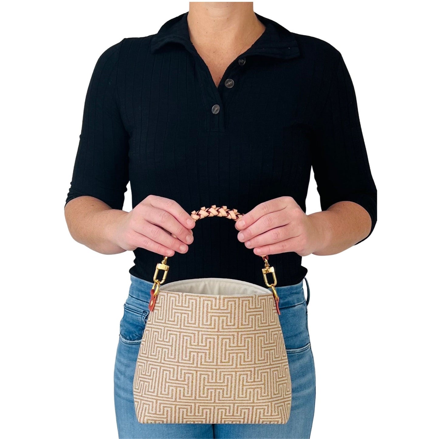 Geometric Bucket Bag