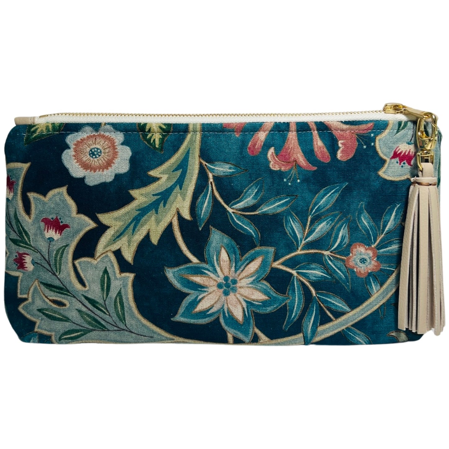 Wilhelmina Teal Floral XL Clutch