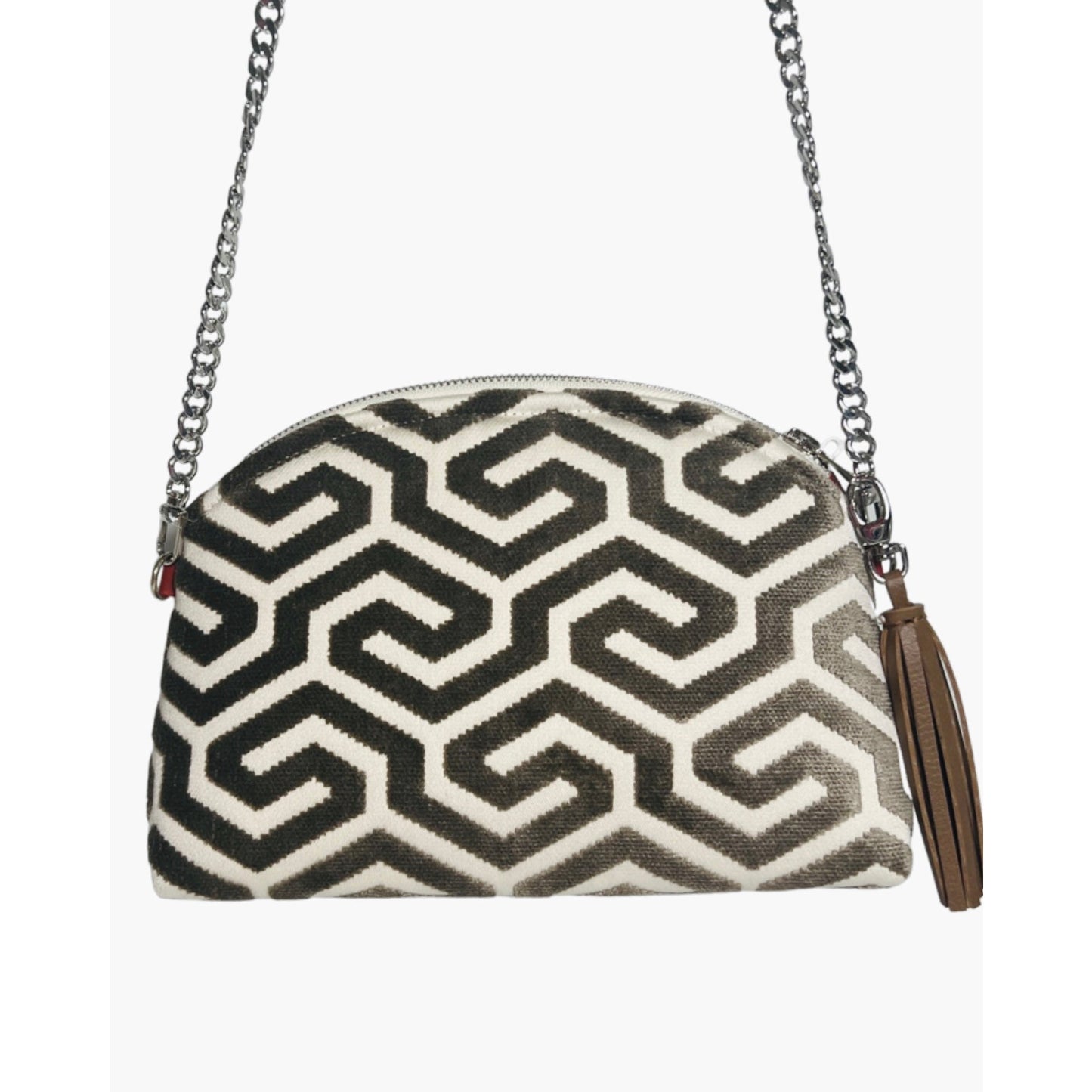 Taupe Ming Velvet Purse