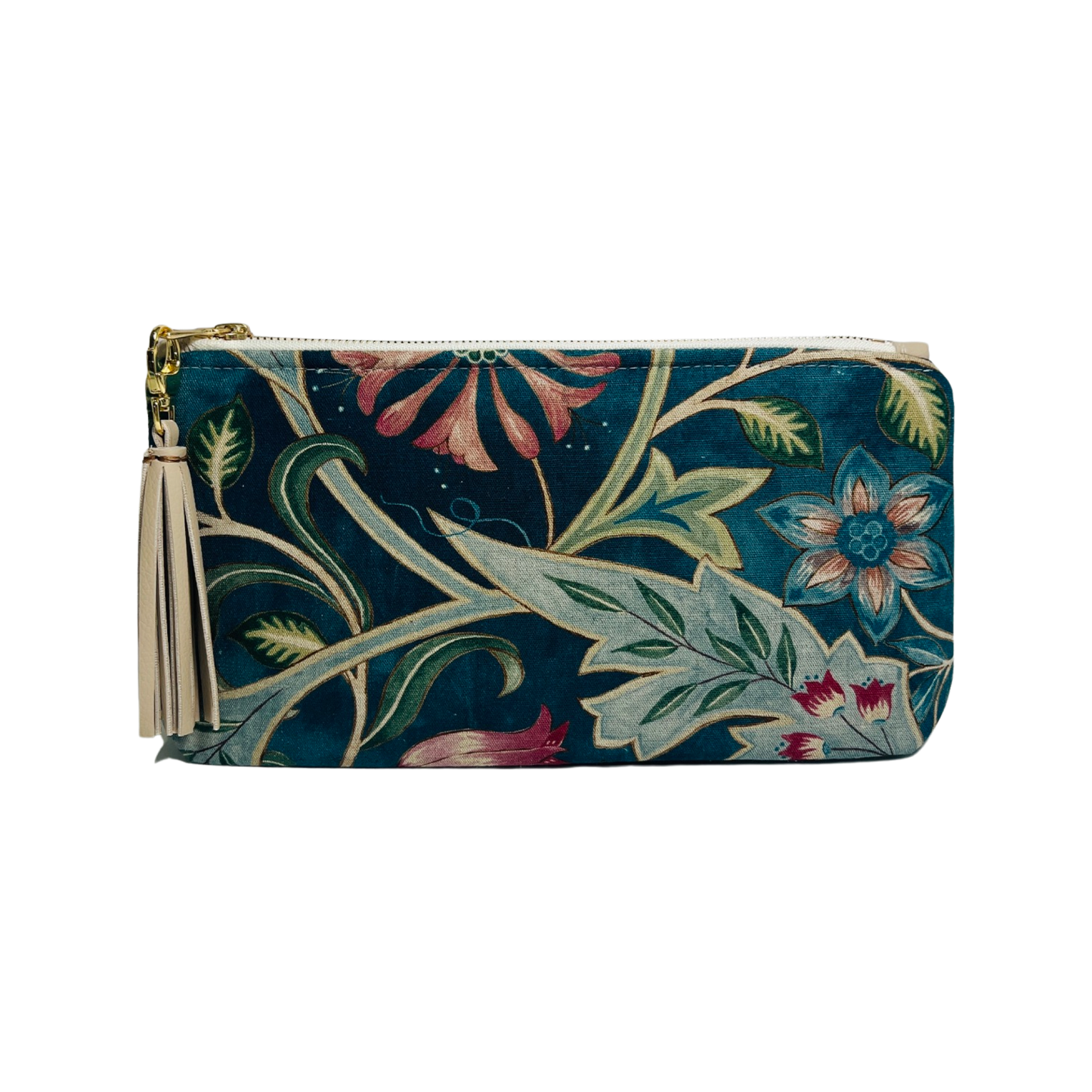 Wilhelmina Teal Floral XL Clutch